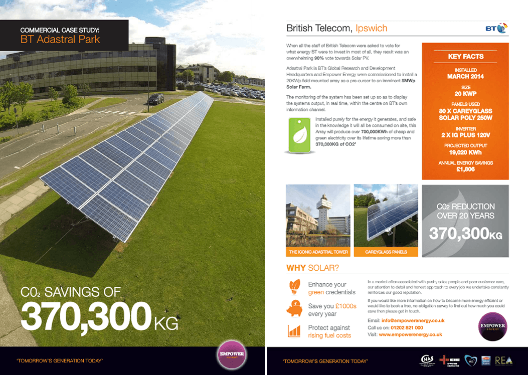 Solar Farm Installations Case Study Adastral Park is BT's Global Research 