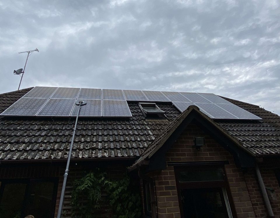 domestic solar cleaning on panels