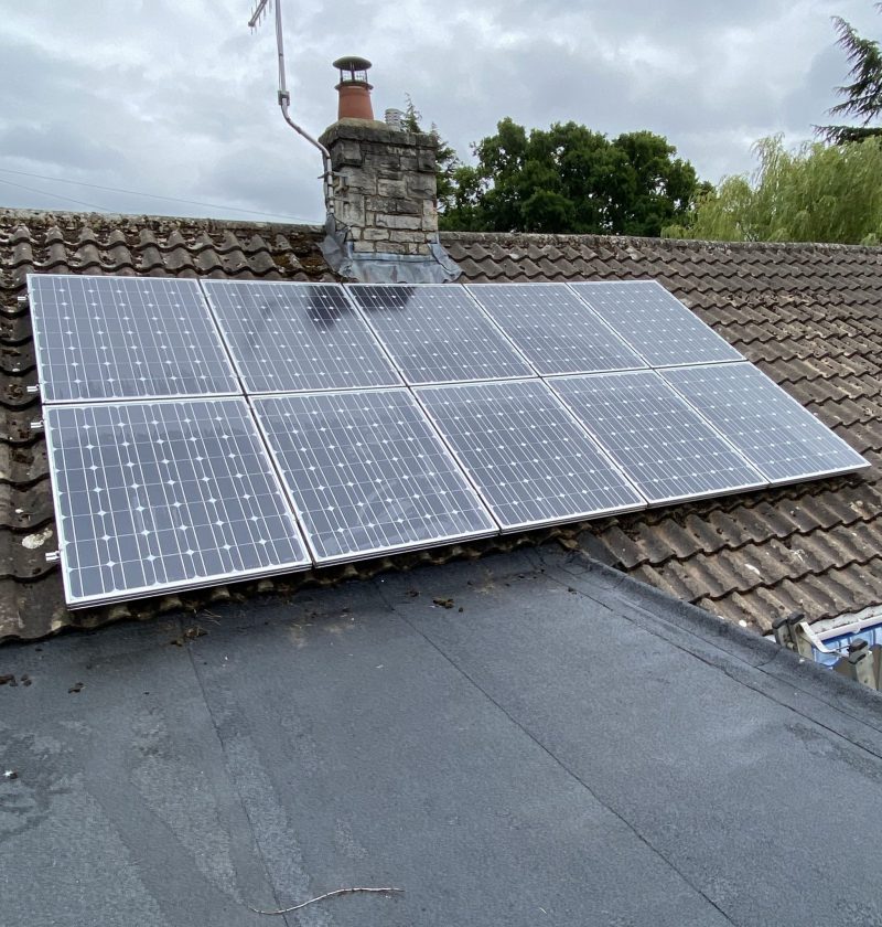 domestic panel cleaning on roof