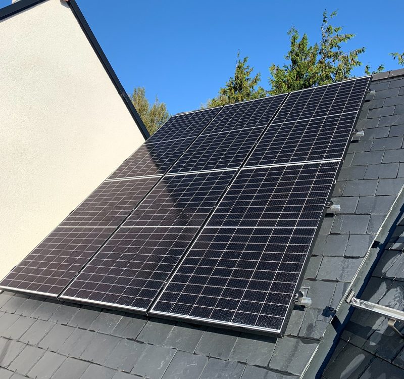 solar panel installation on domestic roof