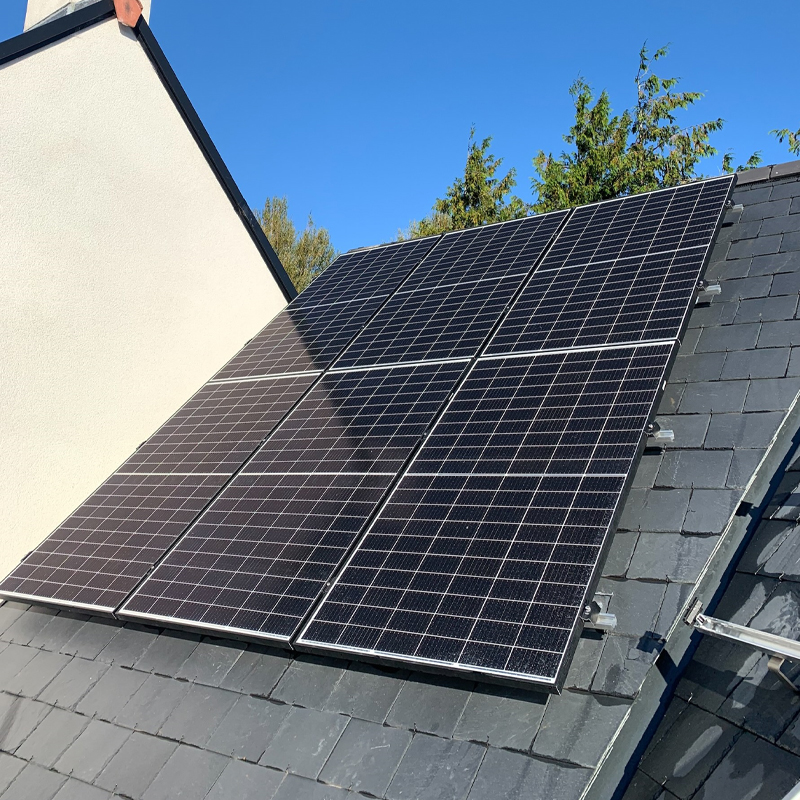 solar panel installation on domestic roof