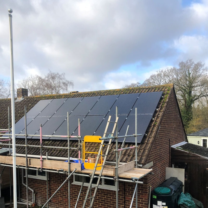 Domestic solar installation in Dorset