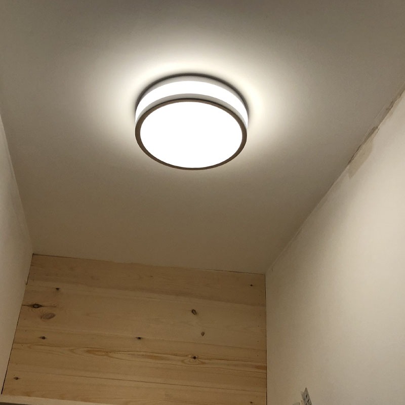Led lighting installation on ceiling
