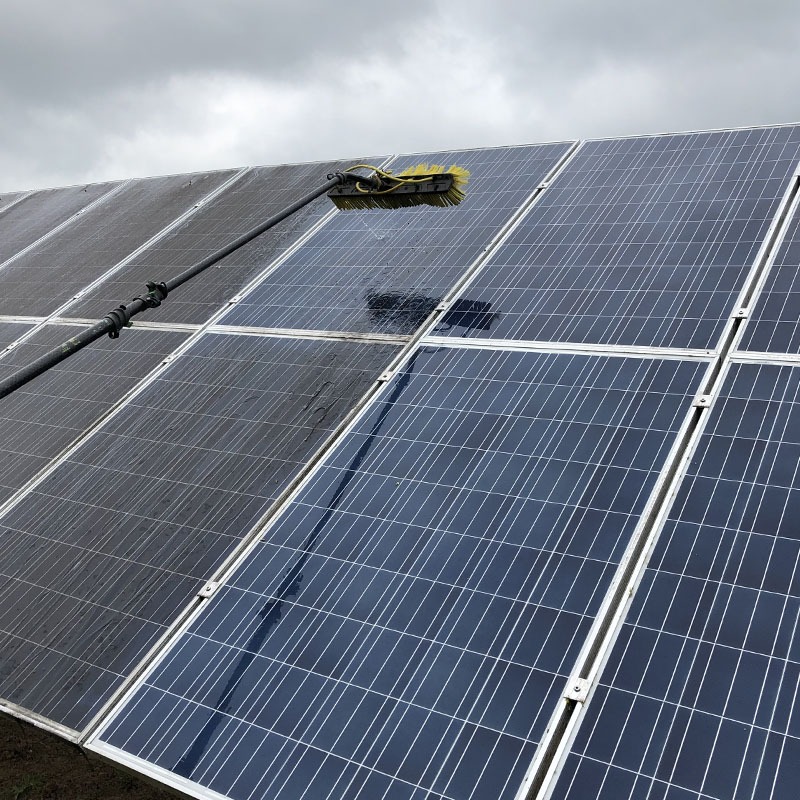 Solar maintenance for panels on building