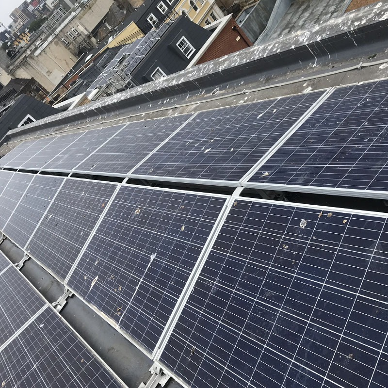 Solar panel maintenance on panels