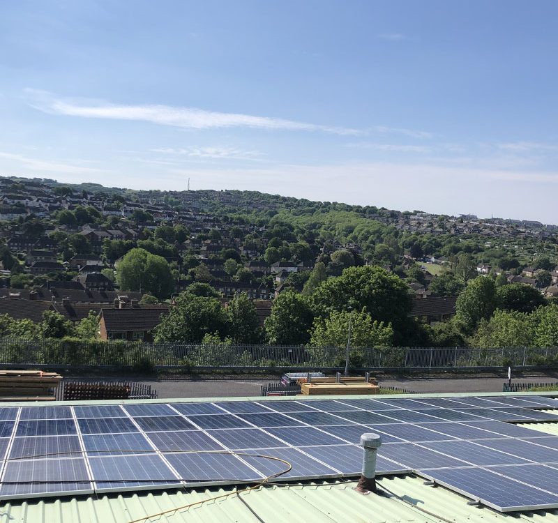 Commercial solar clean on panels