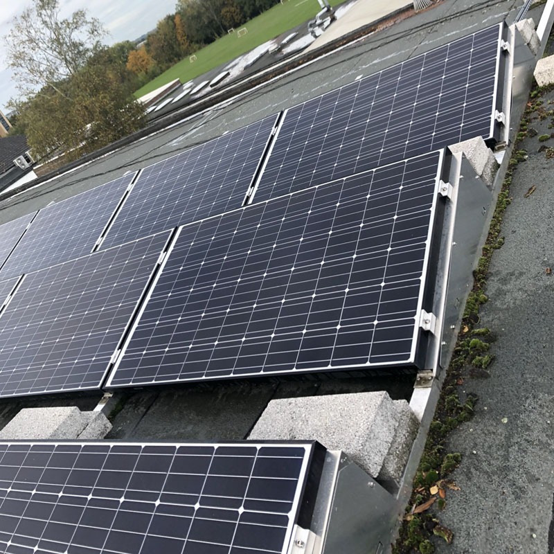 Solar panel on commercial panels