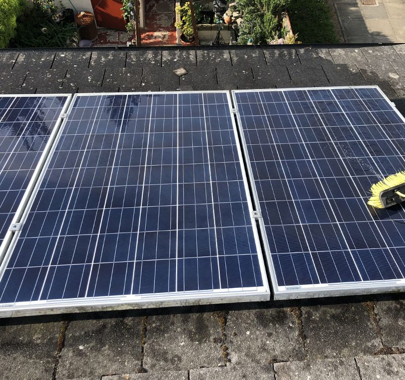 Domestic solar panel clean