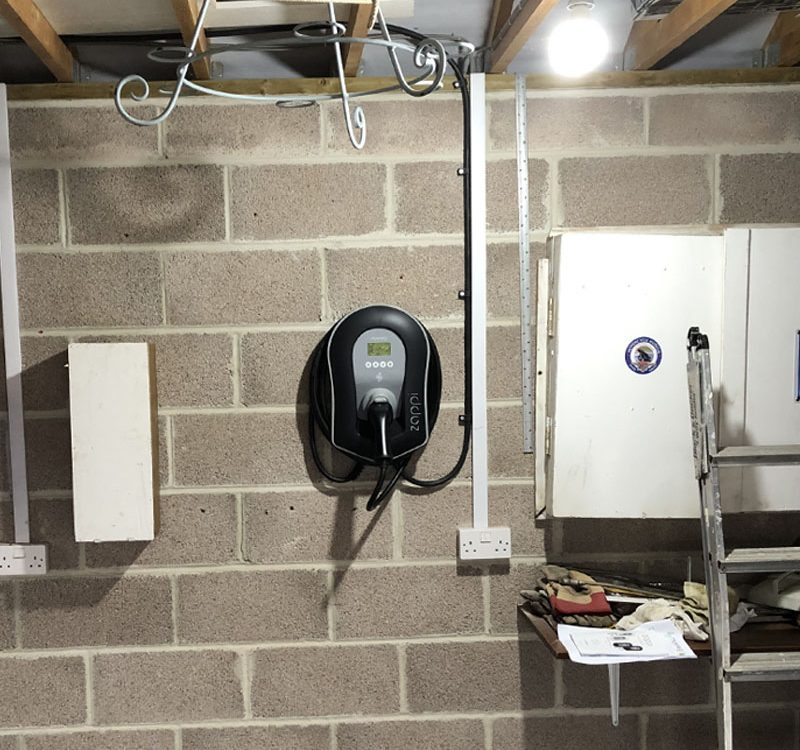 Zappi charger installation in the garage