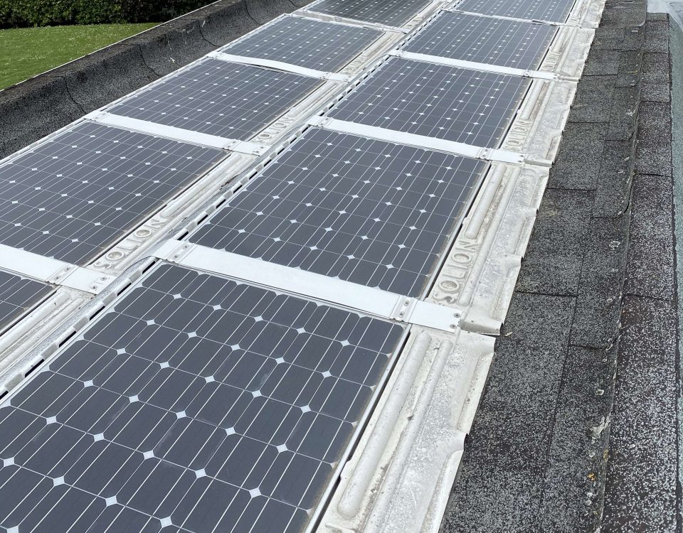 commercial cleaning on solar panels