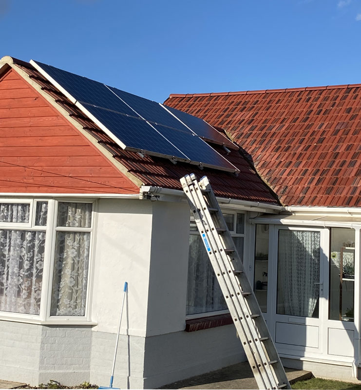 Solar installation on domestic property