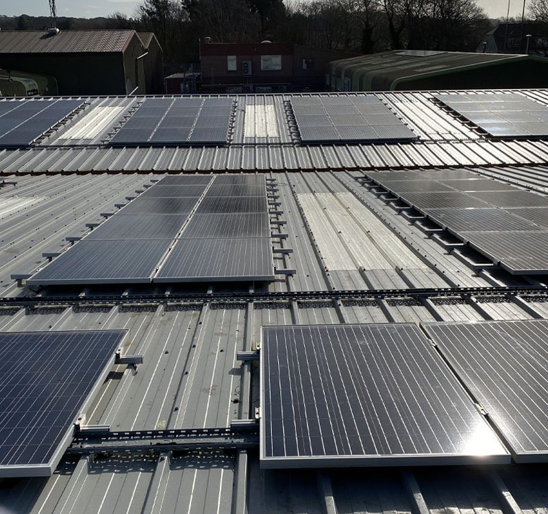 Commercial solar panel cleaning