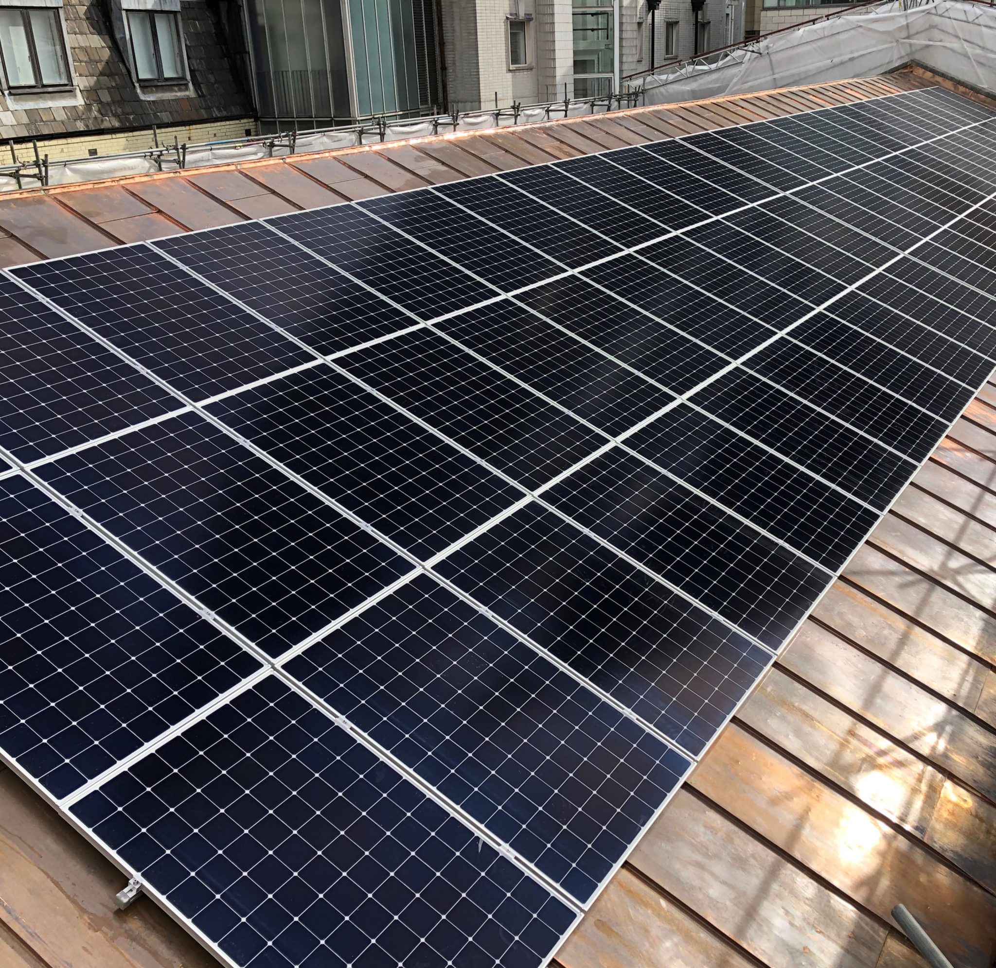 solar array on roof
