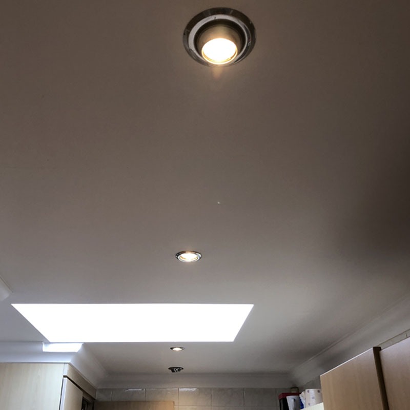 Led lighting installation in kitchen