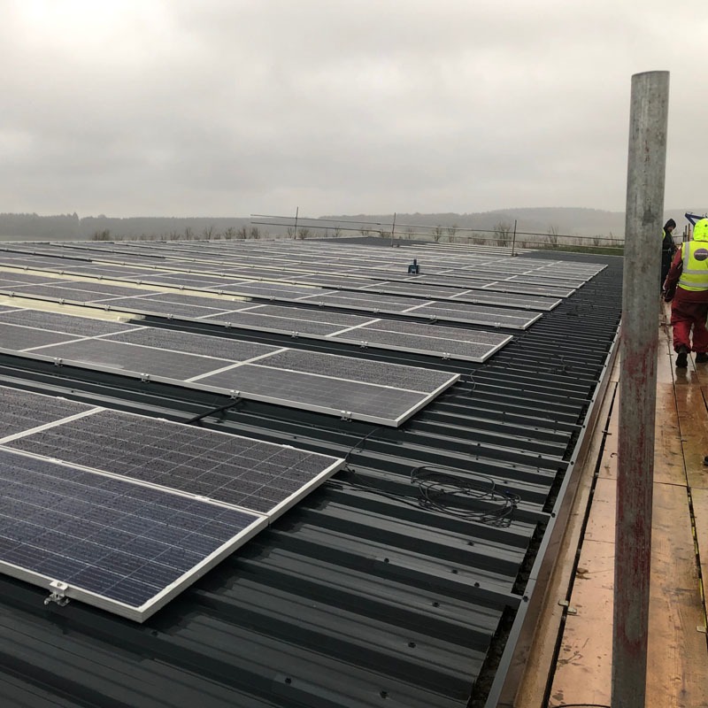 Solar installation on roof