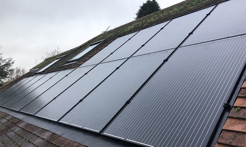 in roof solar installation