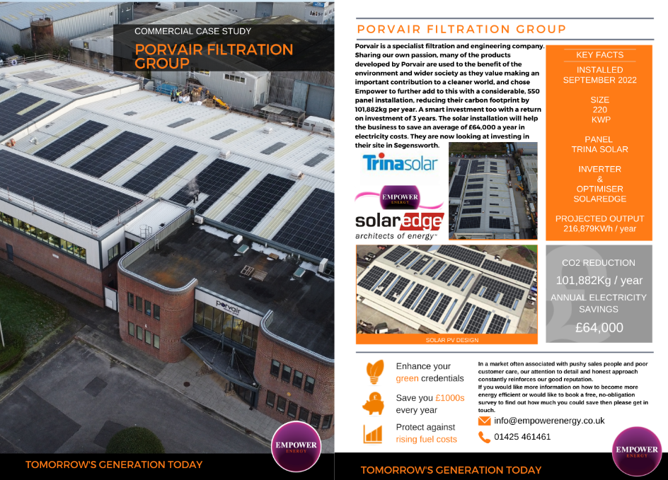 Porvair Filtration Group case study