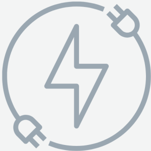 Grey EV charging logo